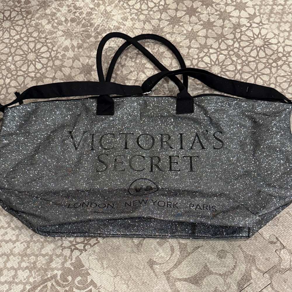 Victoria's Secret Sparkling Black Tote